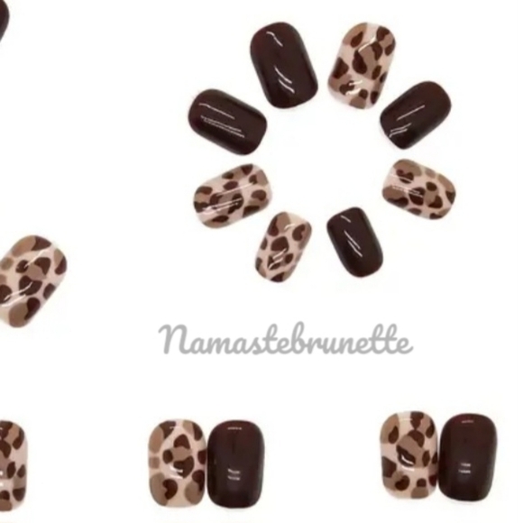 2/$16 Brown Leopard Press On Nails - Picture 7 of 13